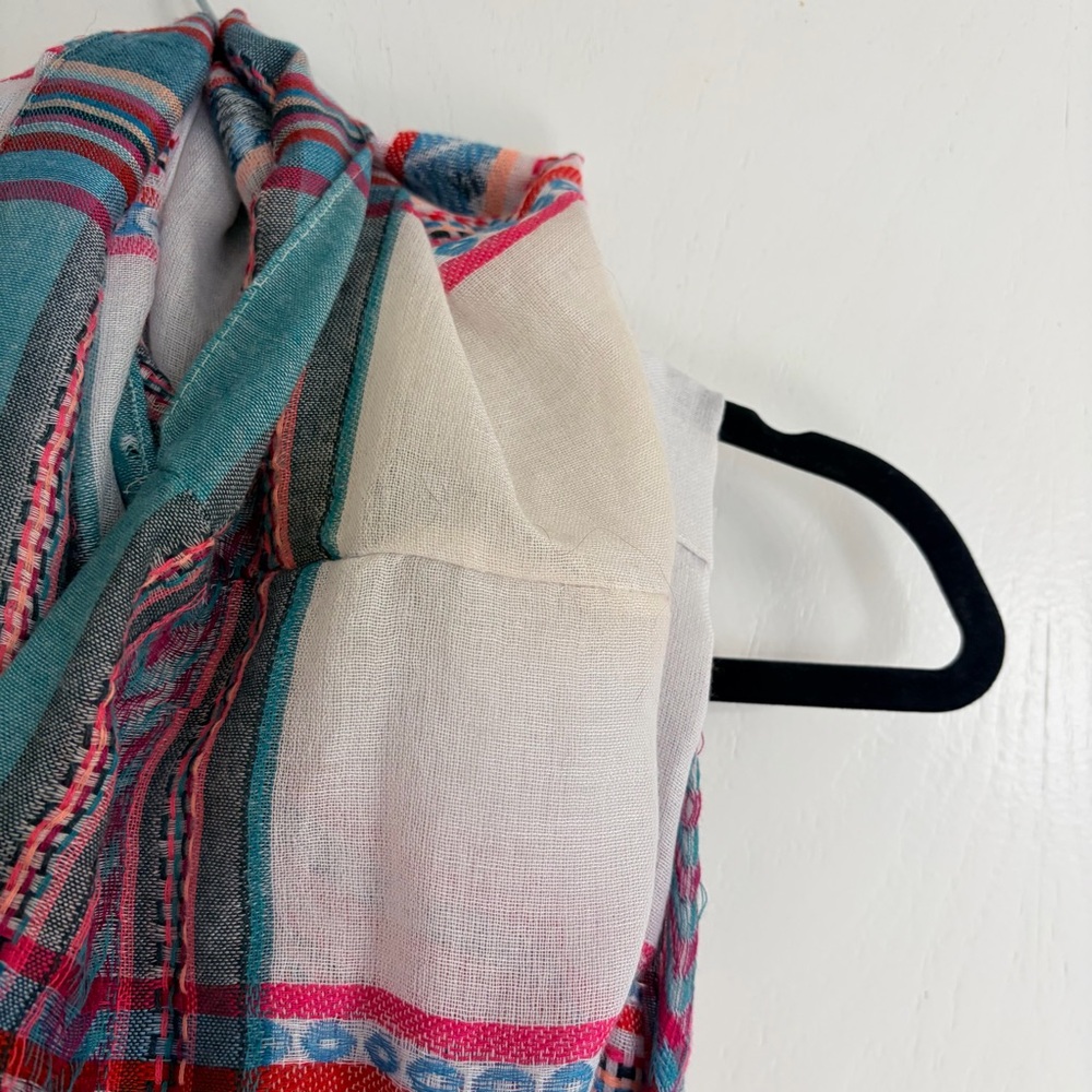Colorful Patterned Infinity Scarf - Picture 4 of 7